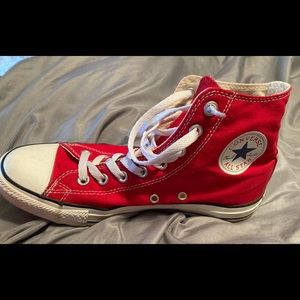 Red high top converse